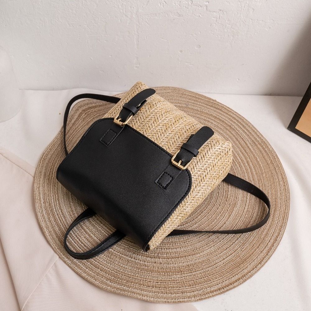 Modny plecak ze słomy i skóry  – Leather Backpack Vintage recenzja i cena