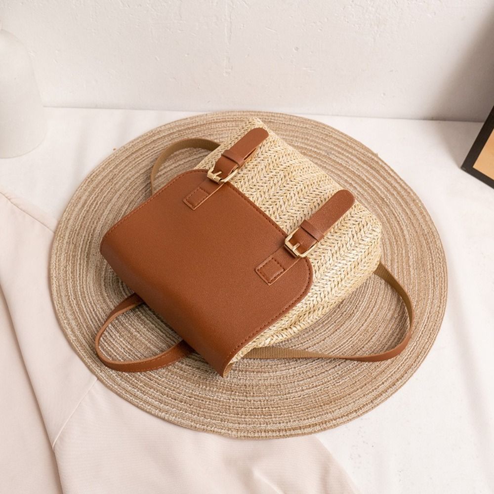 Modny plecak ze słomy i skóry  – Leather Backpack Vintage recenzja i cena