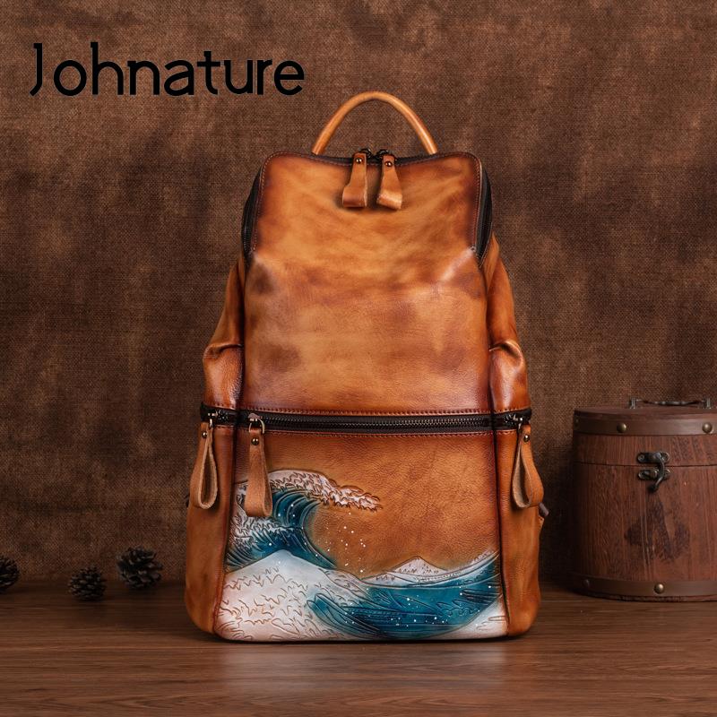 Johnature Plecak Damski z Natu – Leather Backpack Vintage recenzja i cena